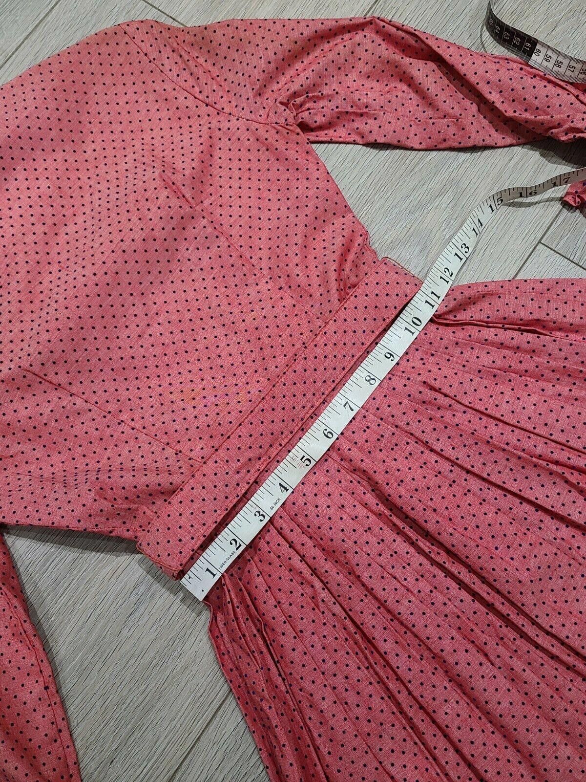Designer Lois Ann Petite Dallas Vintage Dress Long Sleeve Polka Dot Size XS / US 0-2 / IT 36-38 - 9 Thumbnail