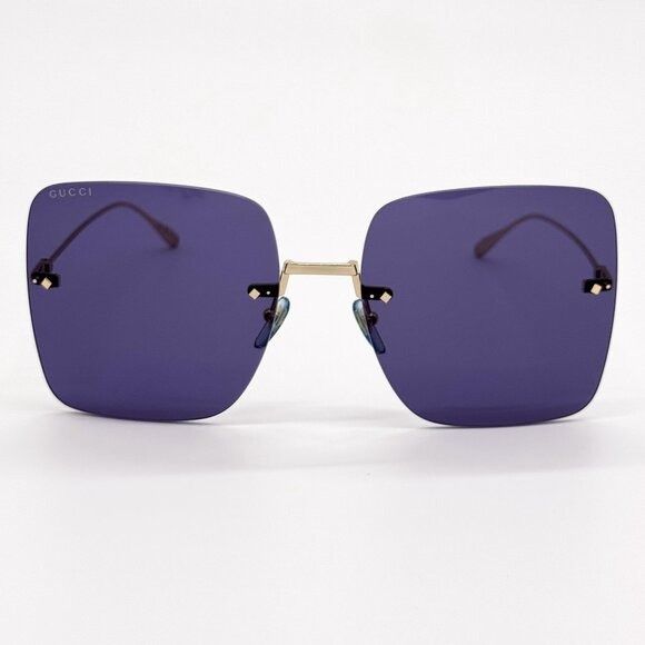 Gucci NEW GUCCI SUNGLASSES GG1147S 004 GOLD/BLUE WOMEN EYEWEAR Size ONE SIZE - 5 Thumbnail