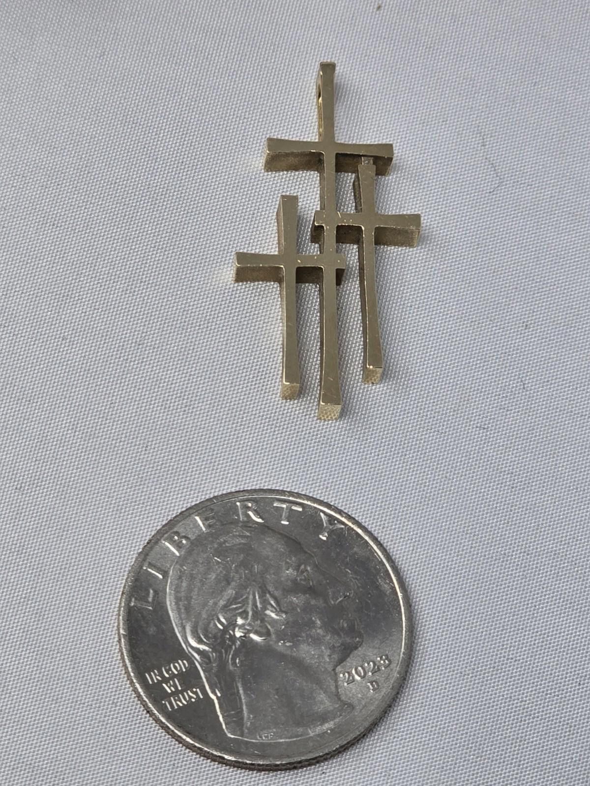 Other Retired James Avery 14k Yellow Gold Calvary Cross Pendant Size ONE SIZE - 2 Thumbnail