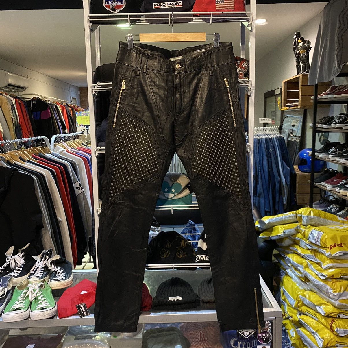 image of For H&m Black Leather Pants In Mint Condition, Men's (Size 32)