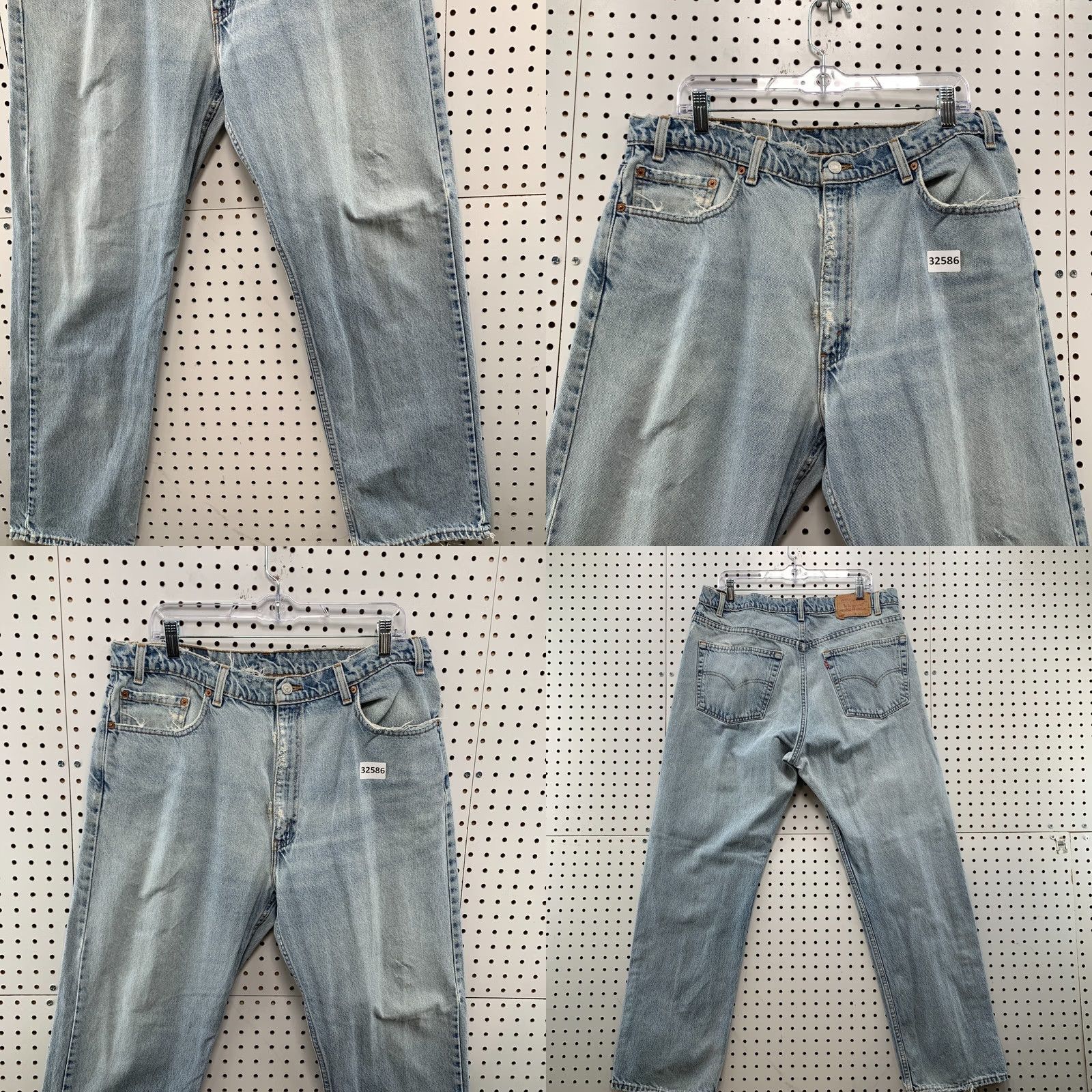 Levi's VINTAGE Levi's 505 Jeans Mens 35x31 Blue Denim Light Wash Distressed Size US 35 - 8 Thumbnail