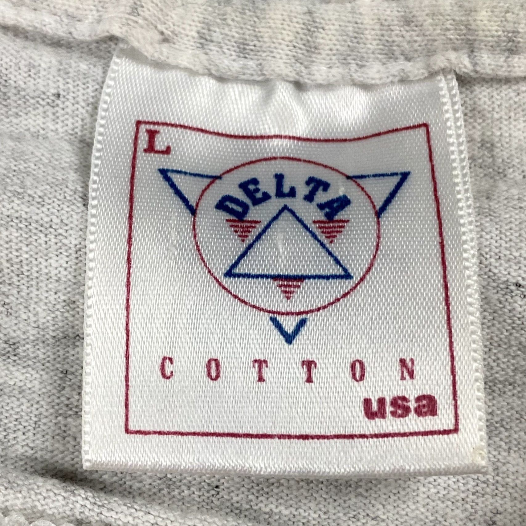 Delta VINTAGE Delta 90s Desert Storm Gray T-Shirt Men’s Large Crew Neck Short Sleeve Graphic USA Size US L / EU 52-54 / 3 - 6 Thumbnail