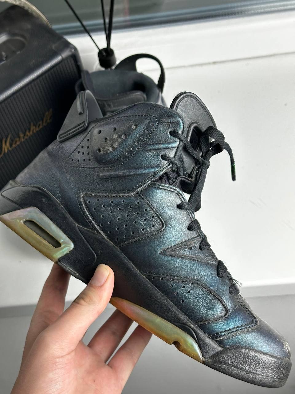 Jordan Brand × Nike Nike Air Jordan 6 Chameleon Black Size 7.5 Size US 7.5 / EU 40-41 - 9 Thumbnail