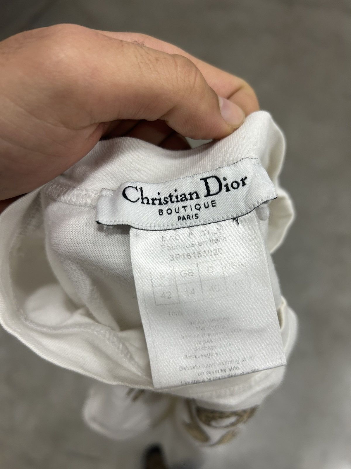 Dior Dior J’Adore White & Beige T-shirt [Vintage - Preloved -] Size US M / EU 48-50 / 2 - 6 Thumbnail