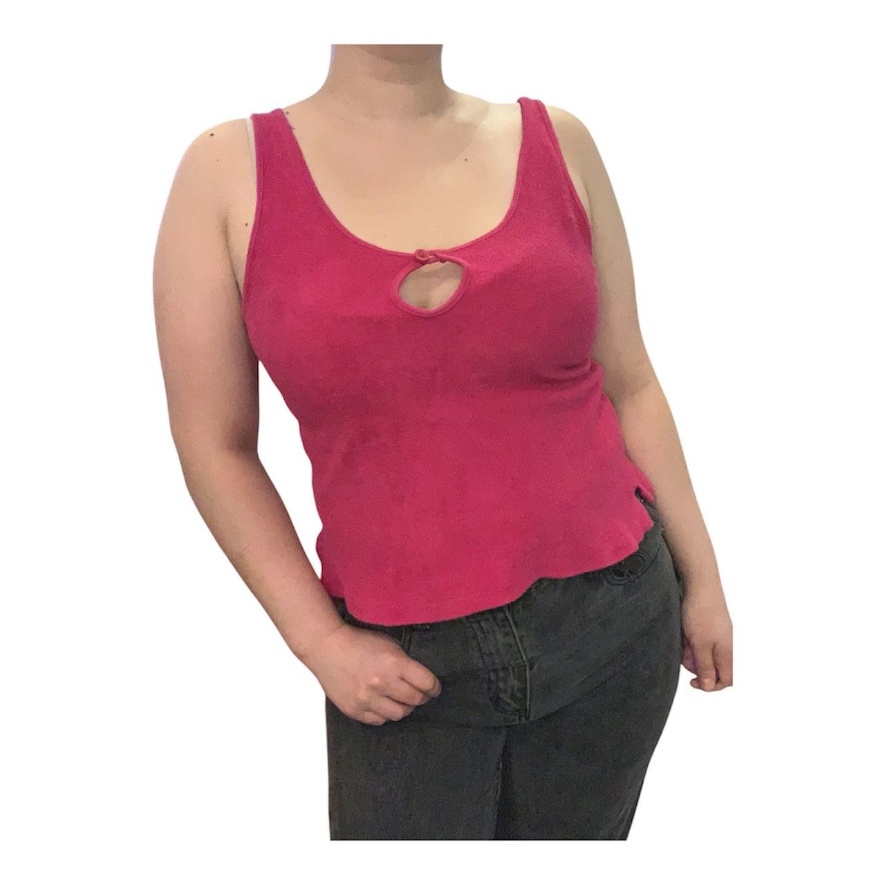 Vintage Vintage 80s Raspberry Pink Sleeveless Terrycloth Tank Top Size M / US 6-8 / IT 42-44 - 17 Thumbnail