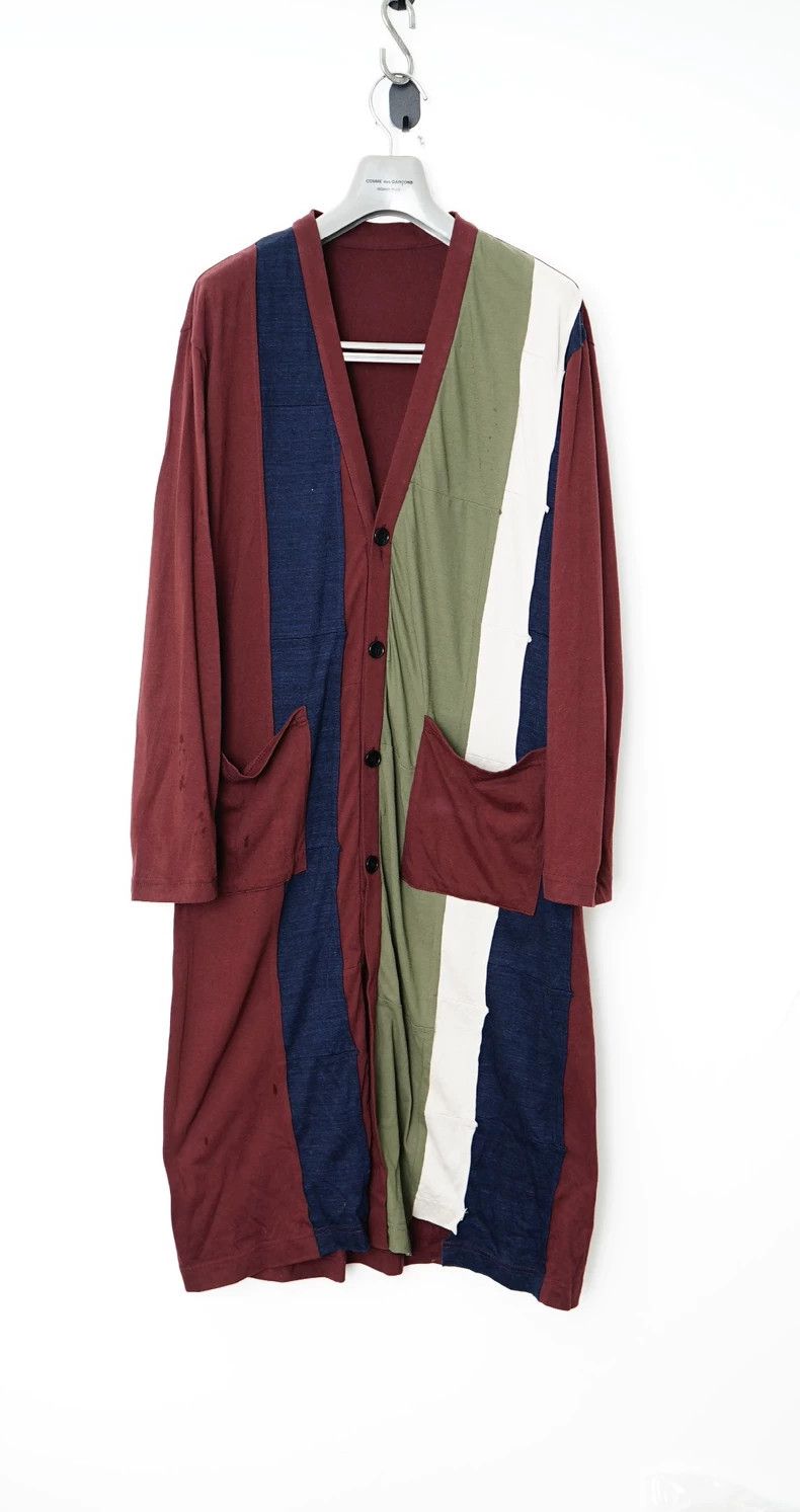 Yohji Yamamoto Yohji Yamamoto Color Blocked Cardigan Shirt Size US M / EU 48-50 / 2 - 1 Thumbnail