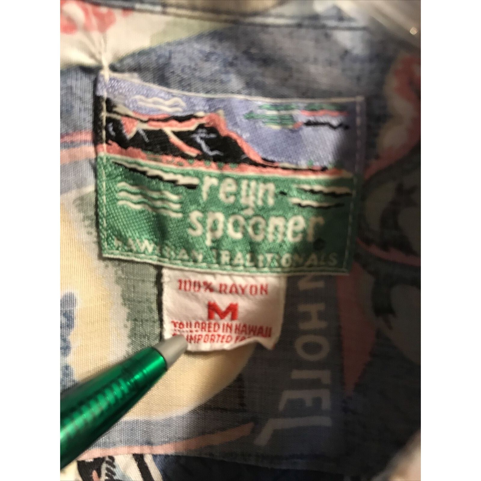 Reyn Spooner Reyn Spooner Vintage Men’s M Blue SS Rayon Hawaiian Shirt Size US M / EU 48-50 / 2 - 2 Thumbnail