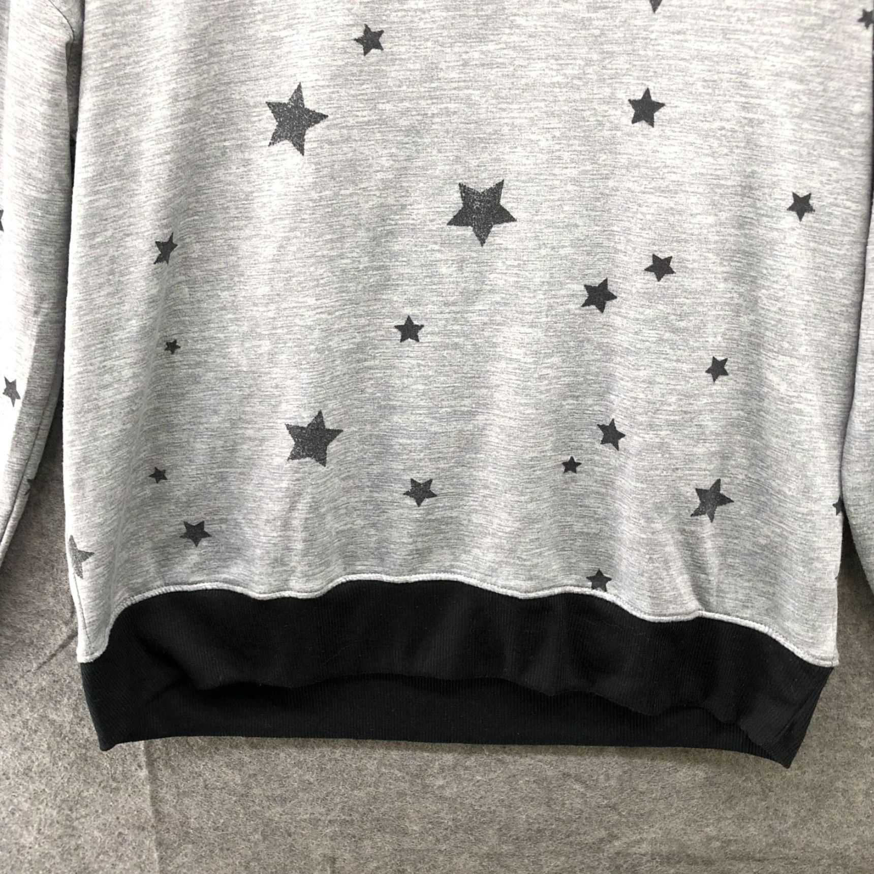 Splendid Splendid Sweatshirt Pullover Woman M Gray Star Print Lounge Top Crew Neck Long Sleeve Casual Size M / US 6-8 / IT 42-44 - 4 Thumbnail
