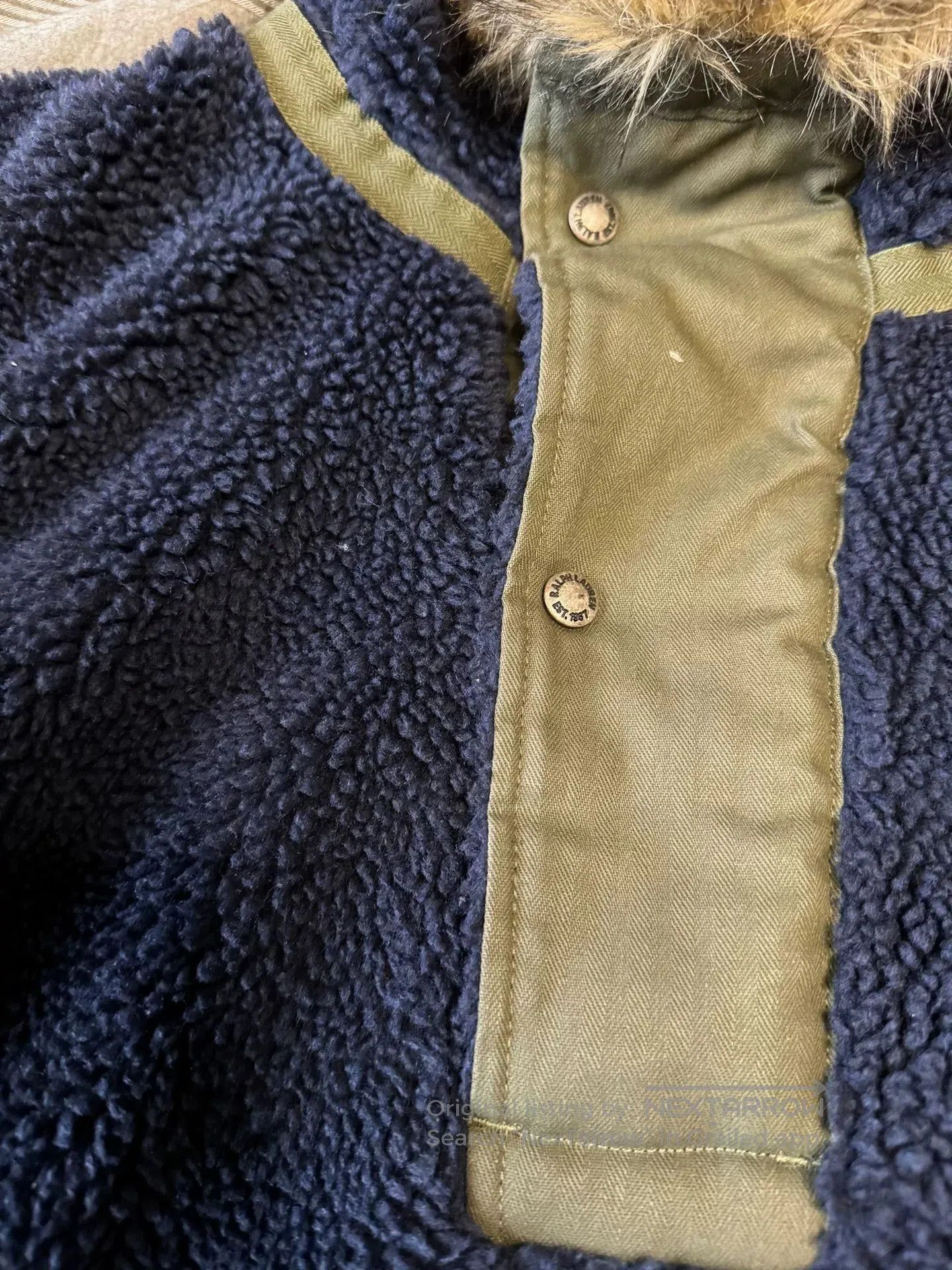 RRL Ralph Lauren cozy navy fleece pullover with hood. Size US M / EU 48-50 / 2 - 2 Thumbnail