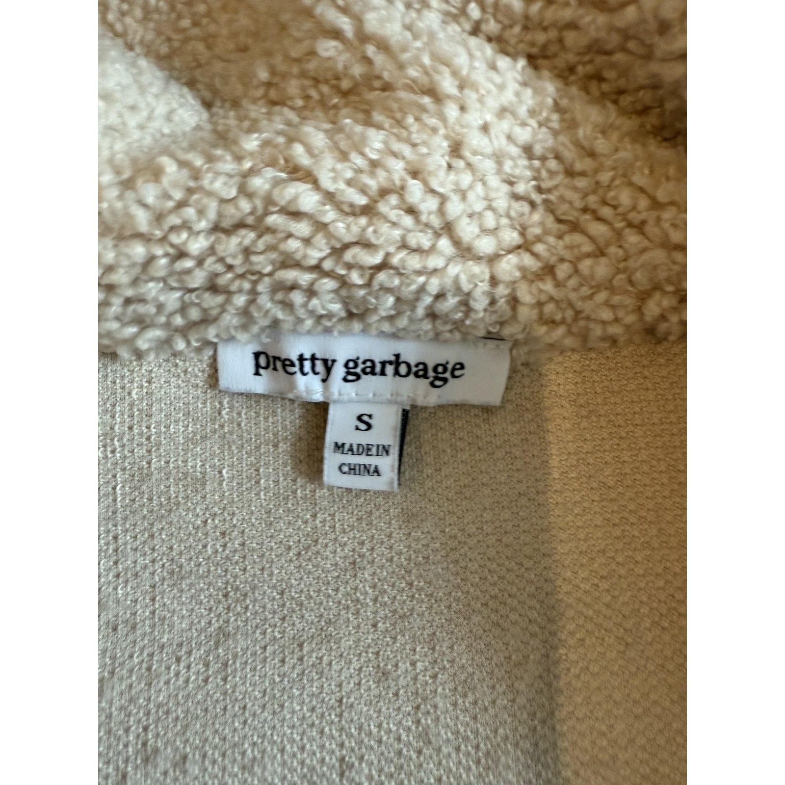 Other Pretty Garbage Pullover Small Sherpa Fleece Half Zip Ciao Size S / US 4 / IT 40 - 2 Thumbnail