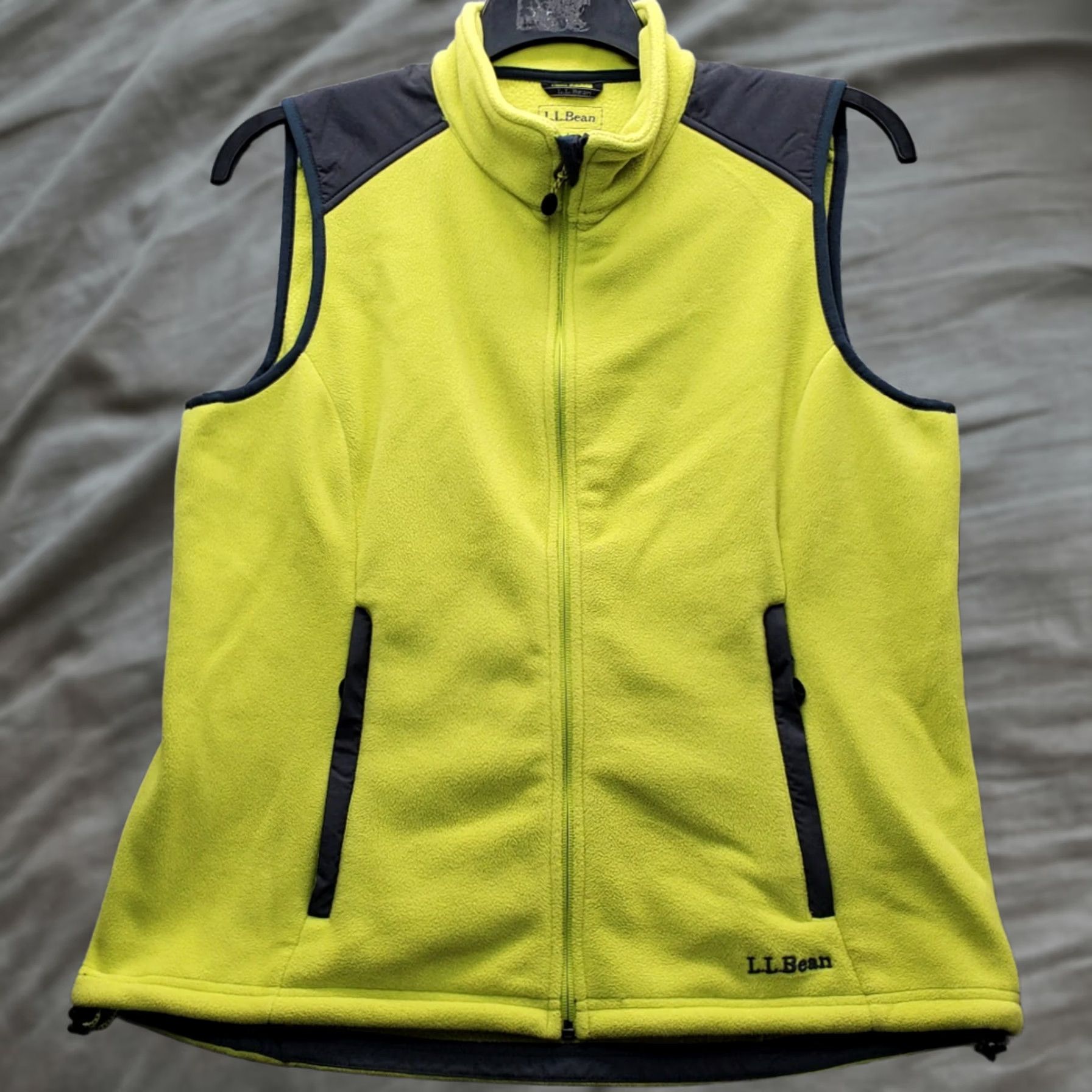 Vintage L.L. Bean Fleece Vest Womens L Yellow Polartec Sleeveless Full Zip Vest Size L / US 10 / IT 46 - 1 Thumbnail