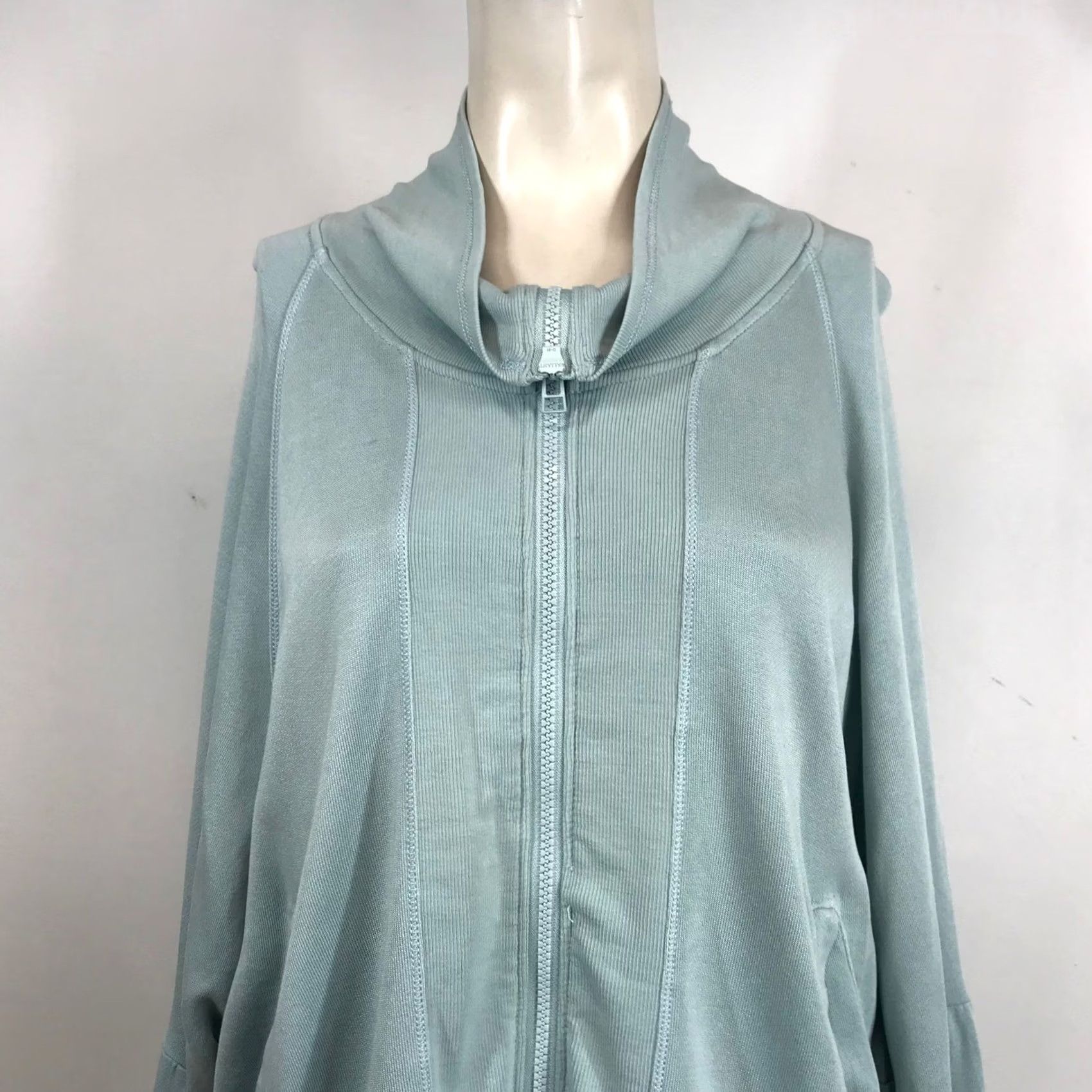 Anthropologie Saturday Sunday Anthropologie Hoodie Jacket Women Medium Blue Funnel Neck Zip Up Size M / US 6-8 / IT 42-44 - 2 Thumbnail