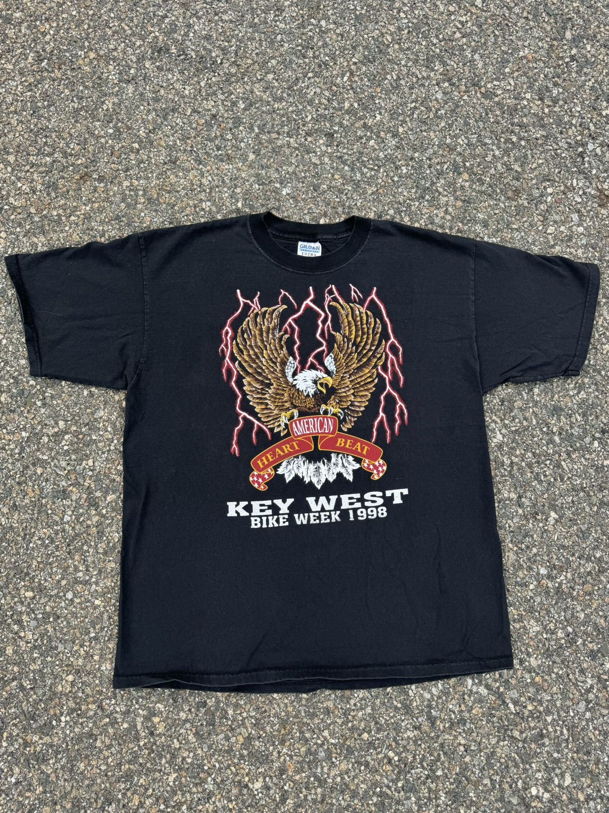 Harley Davidson × Vintage 1998 American Thunder Bike Week Motorcycle 90’s Eagle Shirt Size US XL / EU 56 / 4 - 7 Thumbnail