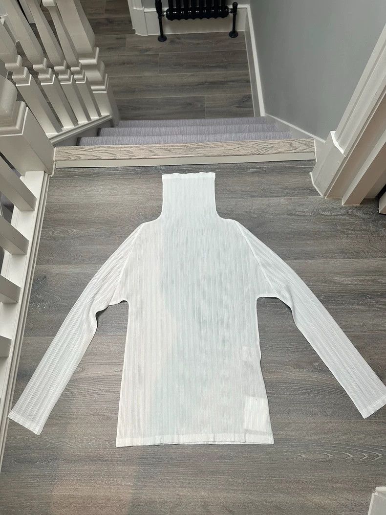 Issey Miyake issey miyake size:3 High collar and long white sleeves 250 Size XXS / US 00 / IT 34 - 1 Thumbnail