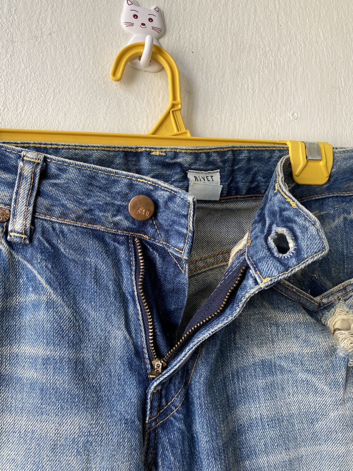 Japanese Brand Japanese Brand Rivet & Blue Flare Distressed Denim Size US 30 / EU 46 - 10 Thumbnail
