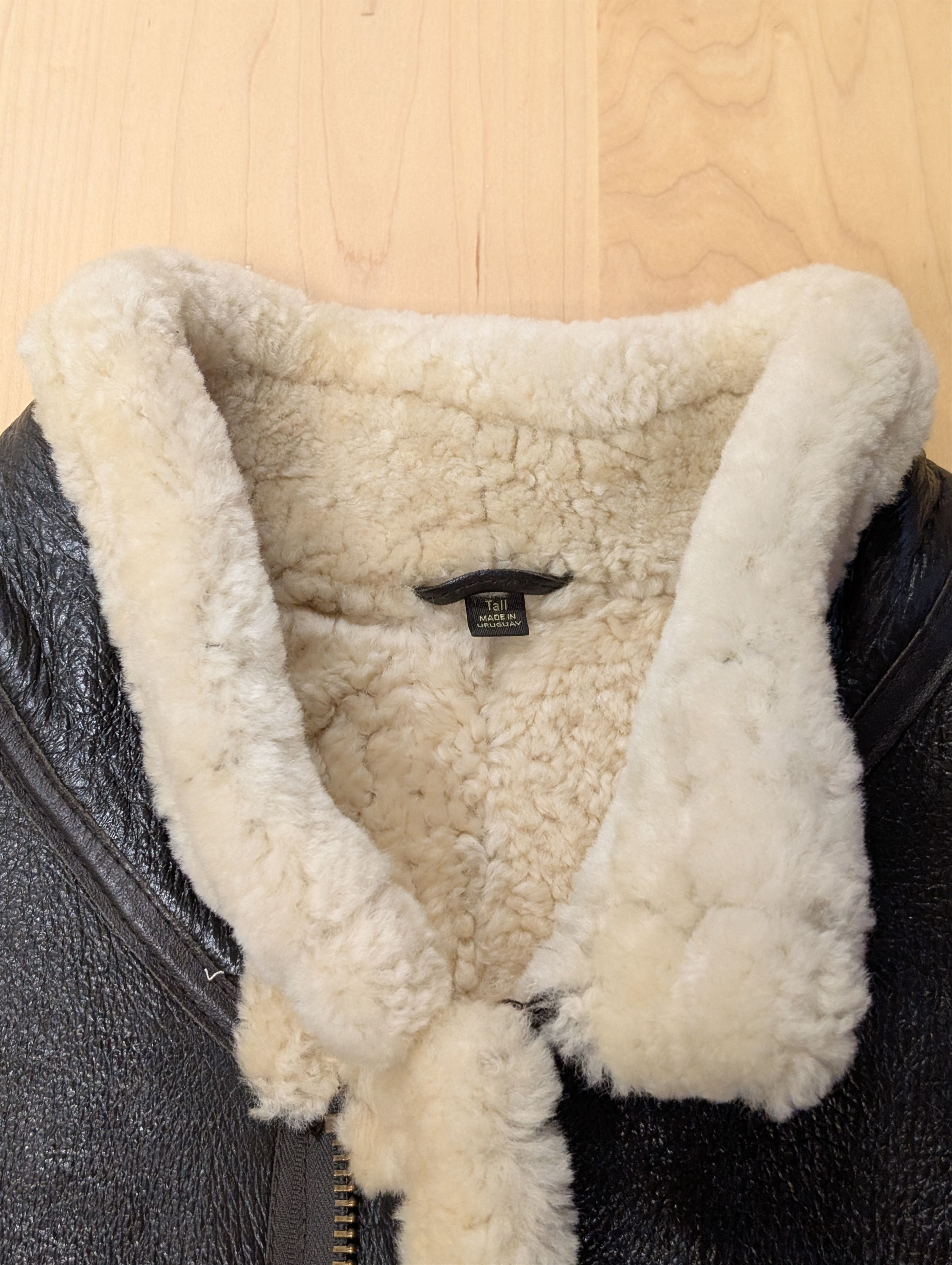 Cabelas Vintage Cabela's Black Leather Sheepskin Jacket 3XL Size US XXL / EU 58 / 5 - 3 Thumbnail