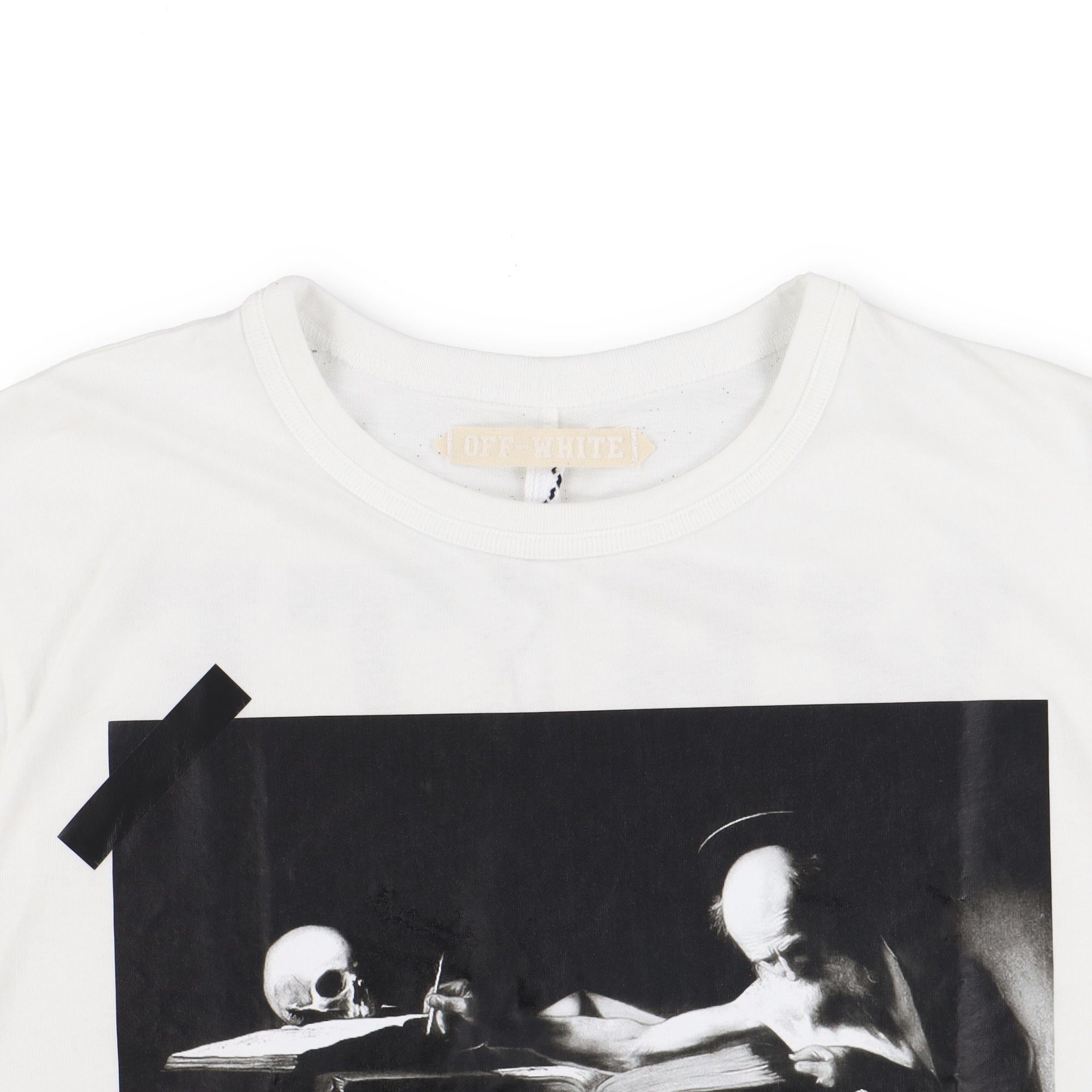 Off-White White Caravaggio 13 Diagonals Oversized T-Shirt Size US XS / EU 42 / 0 - 4 Thumbnail