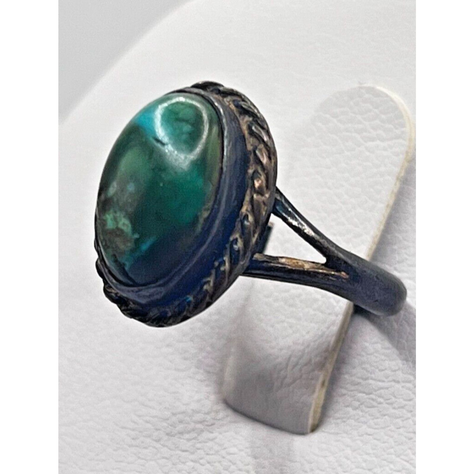 The Unbranded Brand Navajo Kingsman Silver Blend Turquoise Ring Sz: 5.50 Size ONE SIZE - 3 Thumbnail
