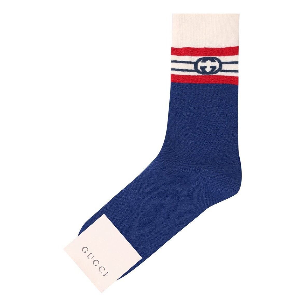 Gucci NWT Gucci Socks FELPONGE 676824 4G293 Interlocking G Stripe Size ONE SIZE - 1 Thumbnail