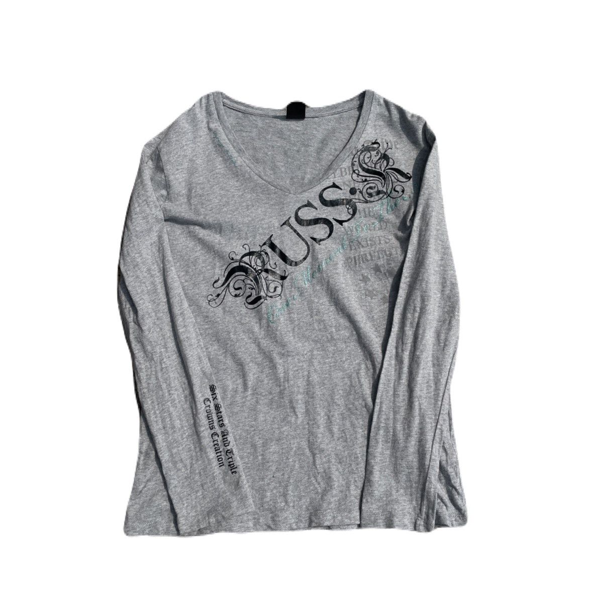 If Six Was Nine 2000s Japanese archive Giltter Poem V-neck Long Sleeve Tee Size US S / EU 44-46 / 1 - 2 Thumbnail