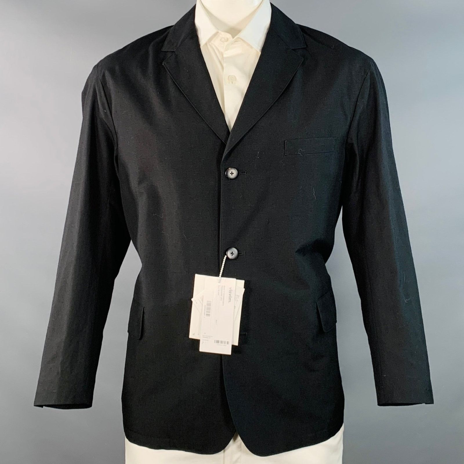 Visvim Size L Yardbird Black Wool Linen Notch Lapel Sport Coat Size 42R - 1 Thumbnail