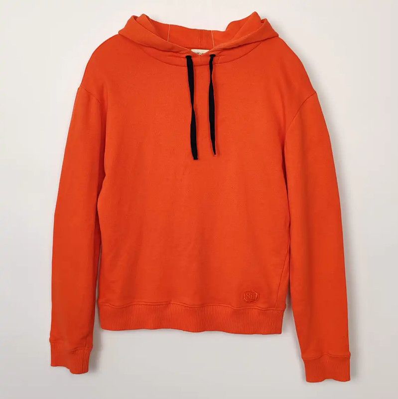 Yves Saint Laurent YSL Orange Cotton Women's Hoodie XS 0089 Size XS / US 0-2 / IT 36-38 - 1 Thumbnail
