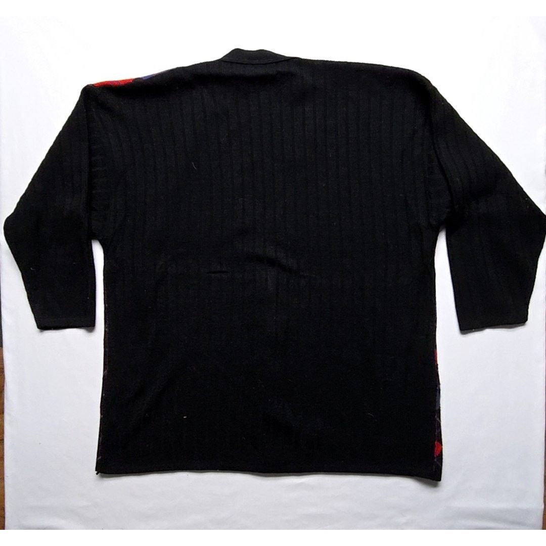Vintage Vintage Victoria Jones Cardigan Argyle Black Red Blue 2X Size XXL / US 16-18 / IT 52-54 - 6 Thumbnail