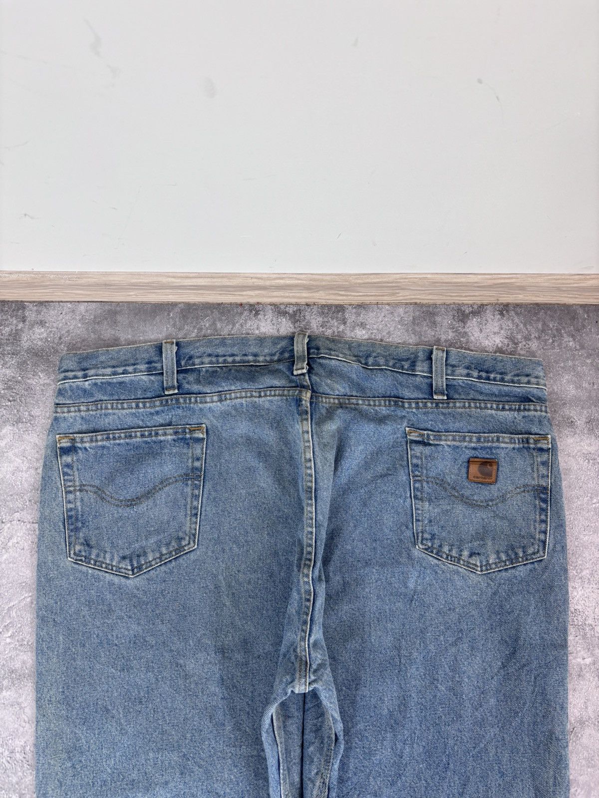 Carhartt Vintage Carhartt Men’s Denim Jeans Baggy Straight Light Blue Size US 44 / EU 60 - 6 Thumbnail