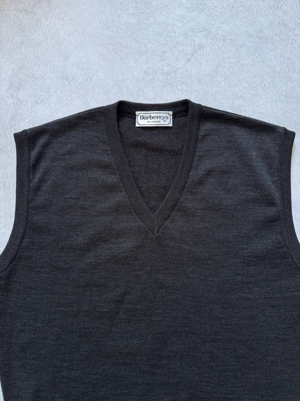 Burberry Vintage Burberrys Wool Knit Vest Sweater V-Neck Size US M / EU 48-50 / 2 - 4 Thumbnail