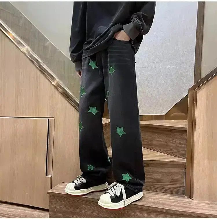 Japanese Brand Retro printed straight leg jeans Size US 32 / EU 48 - 5 Thumbnail