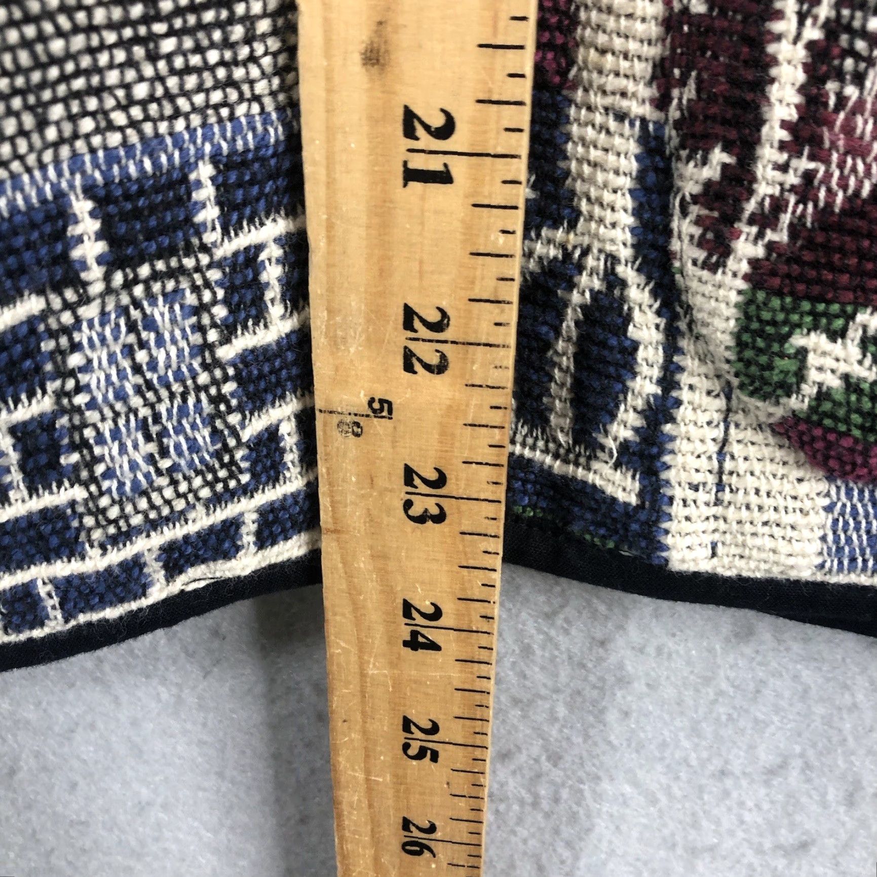Vintage VINTAGE Jane Ashley Jacket Womens Medium Tapestry Mountain Scene Reindeer Pines Church Size M / US 6-8 / IT 42-44 - 6 Thumbnail