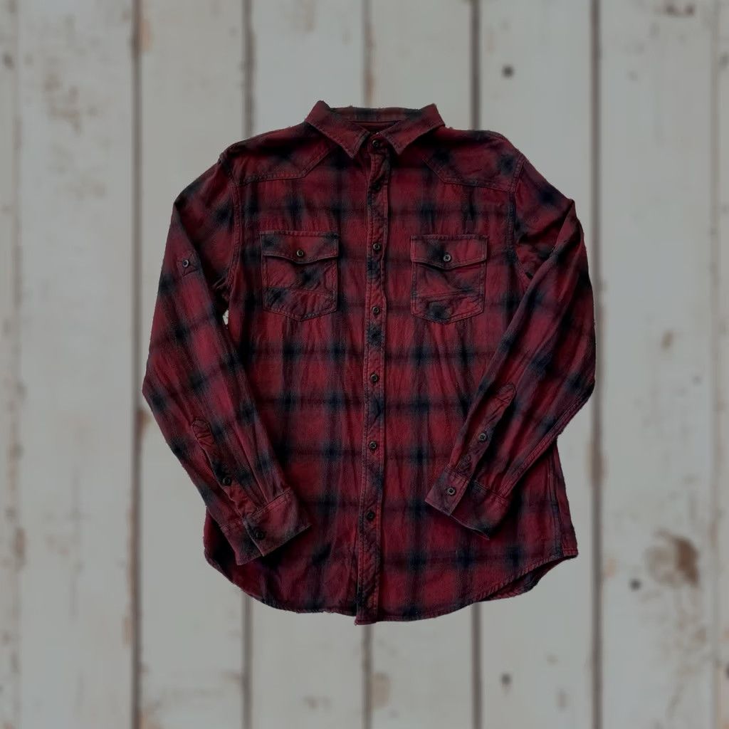 Vintage Rock & Republic Flannel Shirt Men’s M Red long sleeve button-up plaid casual workwear Size US M / EU 48-50 / 2 - 1 Thumbnail