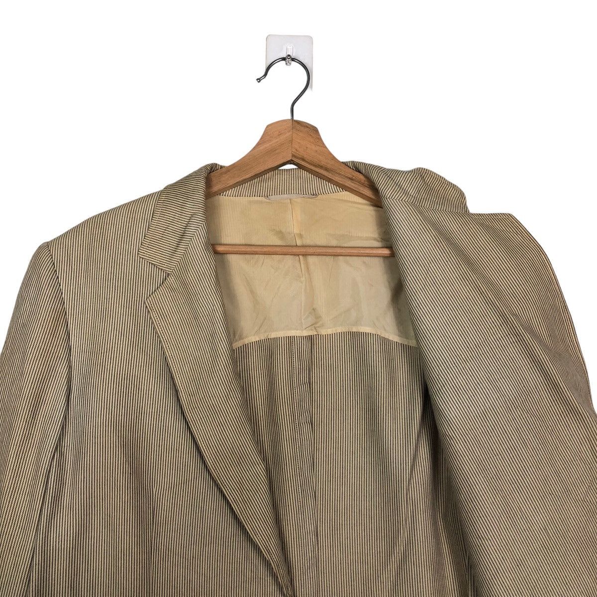 Francesco Smalto 🔥Pin Striped Chore Work Jacket Double Breast Made in Italy Size US M / EU 48-50 / 2 - 10 Thumbnail