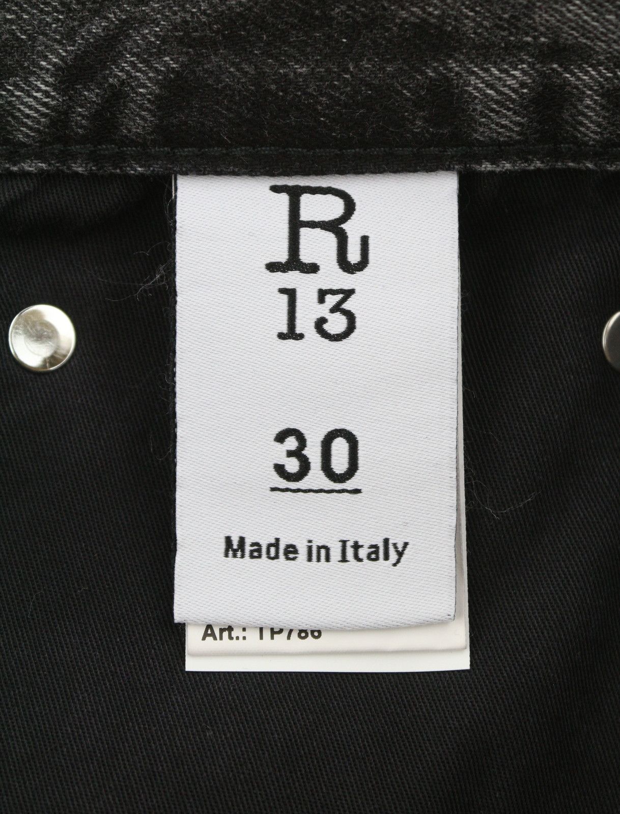 R13 D'ARCY LOOSE 30 Polaris Black Distress PS26 Jeans 88930 Size US 30 / EU 46 - 11 Thumbnail