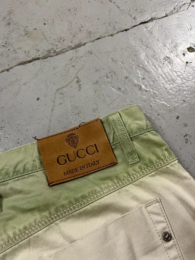 Gucci SS2009 Gucci Gradient White & Green Pants Size 28" / US 6 / IT 42 - 9 Thumbnail