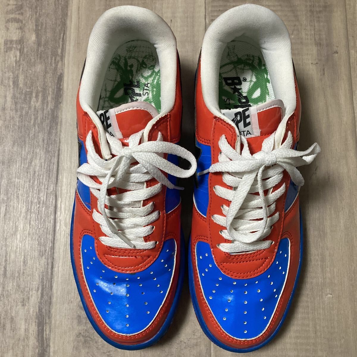 Bape × Marvel Comics × Nigo 2005 Marvel Comics patent leather BAPE STA sneakers APE NIGO Size US 9.5 / EU 42-43 - 3 Thumbnail