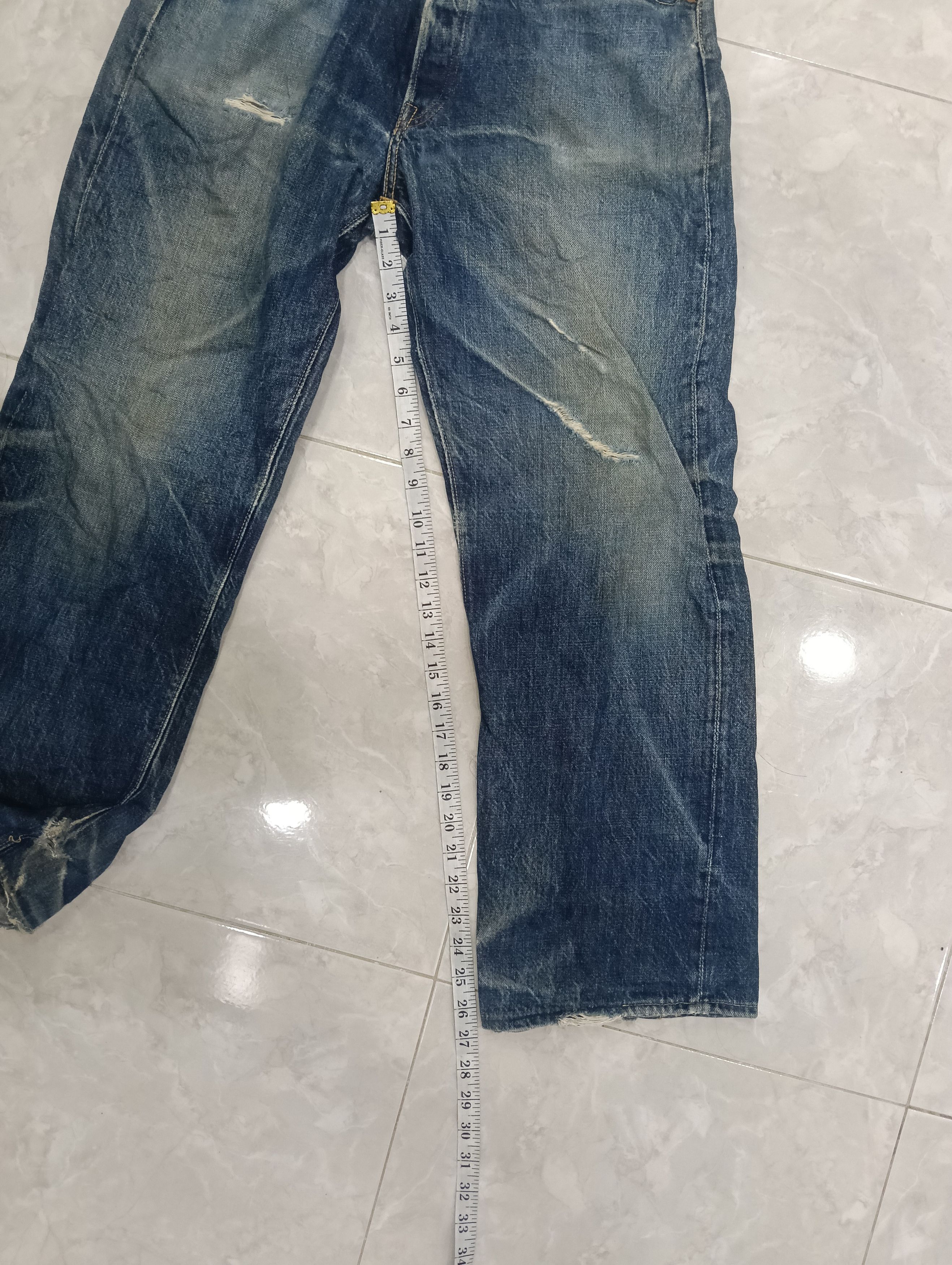 Skull Jeans by an Alchemist Sick Skull Jeans Selvedge Size US 31 - 16 Thumbnail