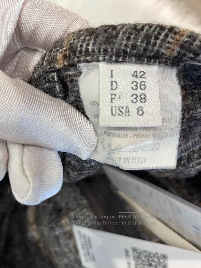 Brunello Cucinelli Brunello Cucinelli Caramel Gray Plaid Alpaca Pleated Skirt Size 27" / US 4 / IT 40 - 4 Thumbnail