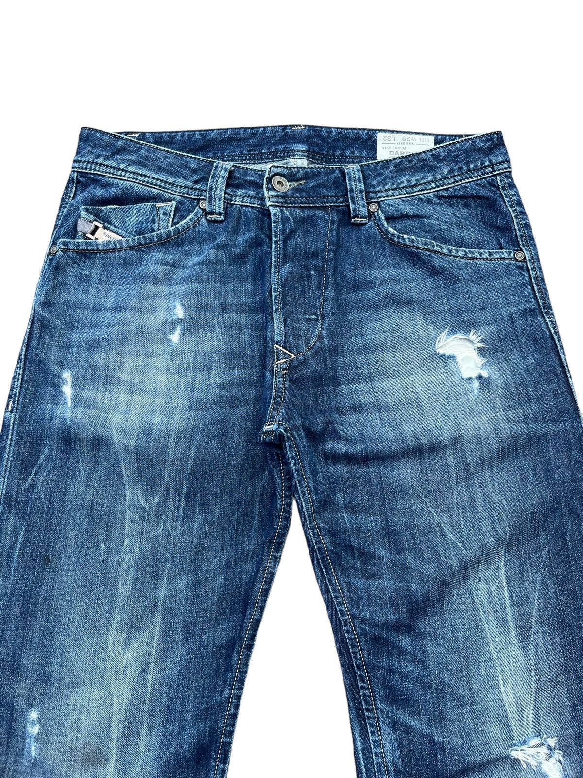 Diesel Vintage Diesel Destroy Buttonfly Blue Washed Straight Jeans Size US 31 - 3 Thumbnail