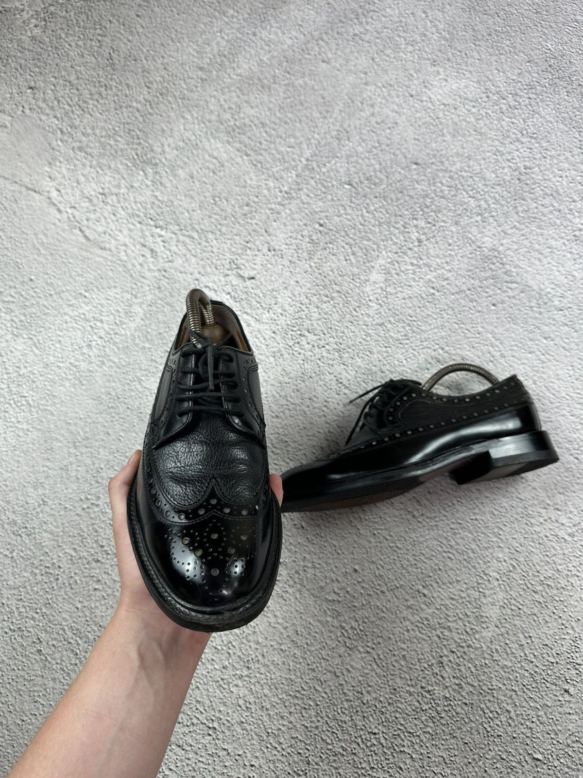 Regal Imperial Grade Brogue Derby Shoes Black As 98