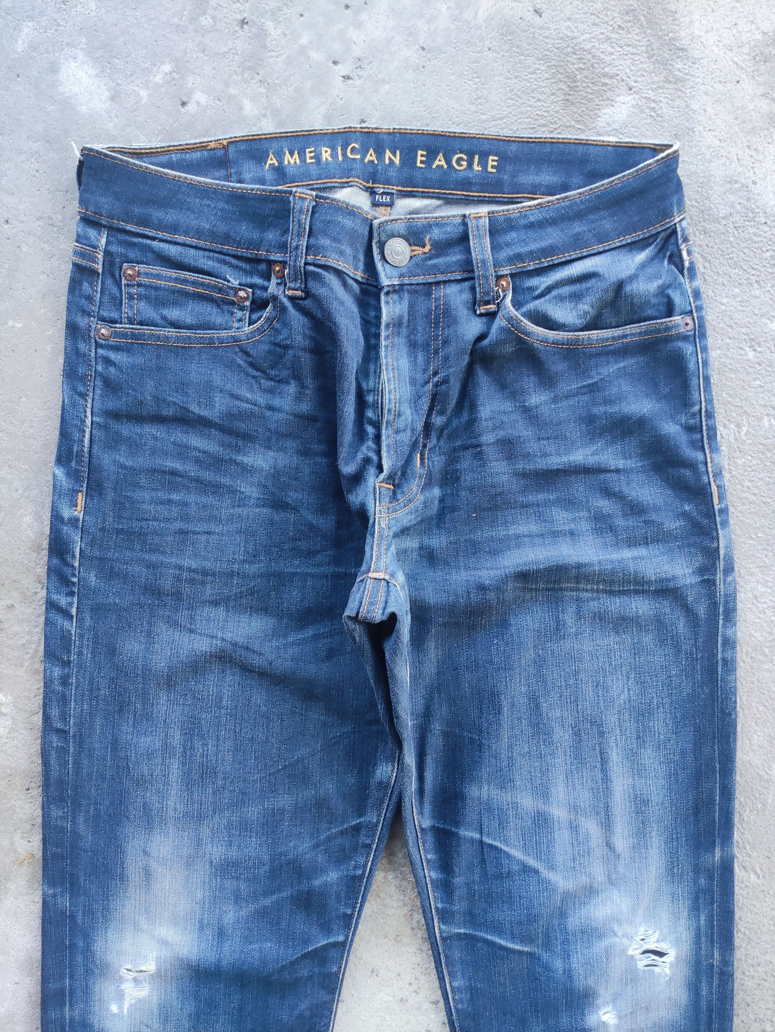 American Eagle Outfitters Vintage American Eagle Distress Denim Faded Pants Size US 33 - 3 Thumbnail