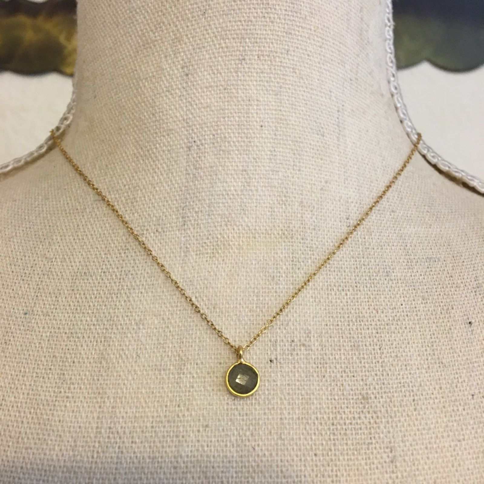 Vintage Vtg blue zircon gold plated 925 vermeil necklace Size ONE SIZE - 1 Thumbnail