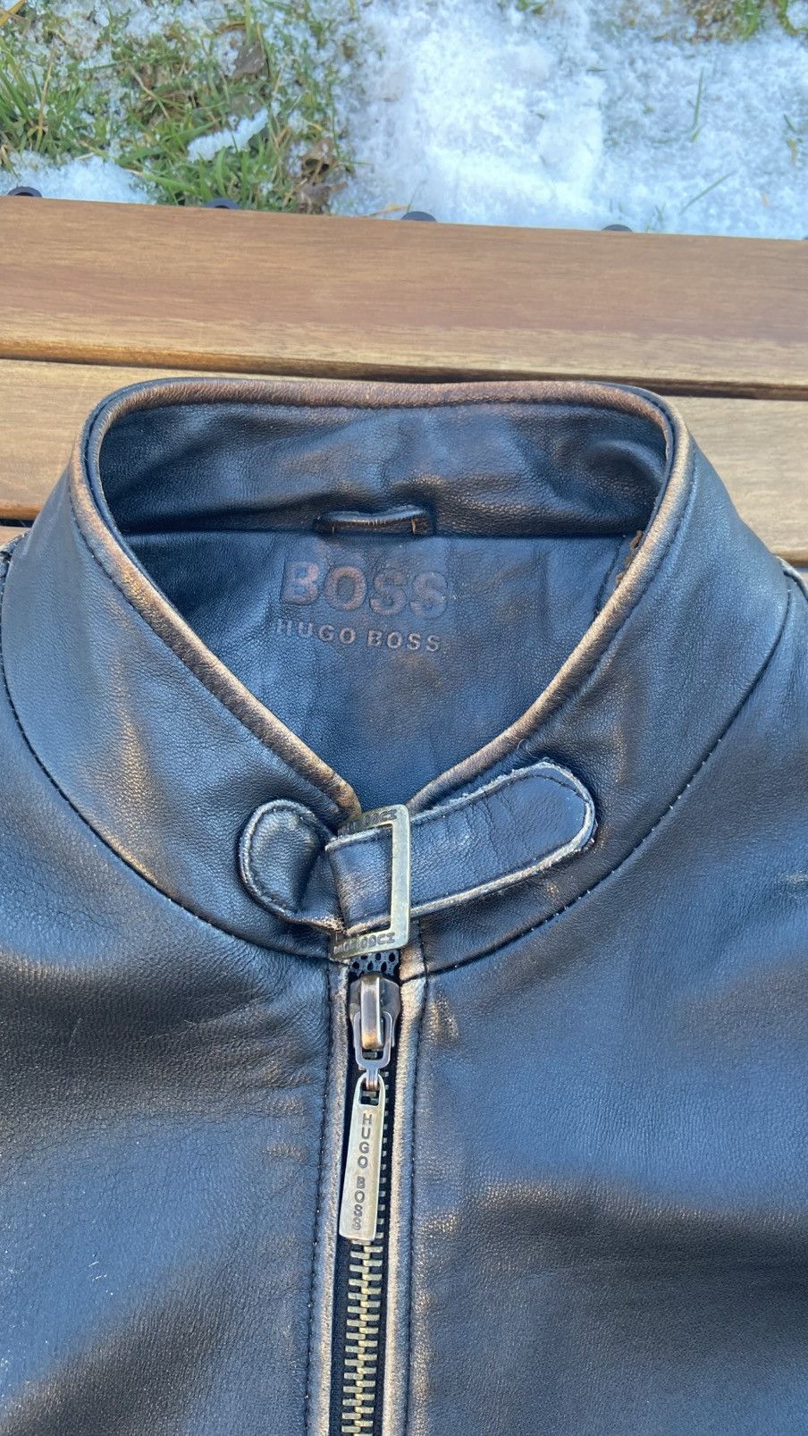 Hugo Boss 🟤Rare Vintage Hugo Boss Leather Jacket🟤 Size US S / EU 44-46 / 1 - 17 Thumbnail