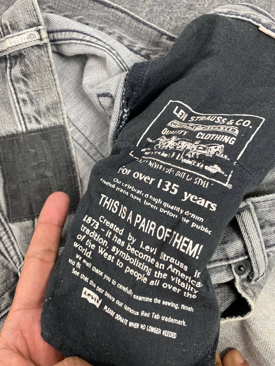 Levi's levis 502 faded black distressed denim Size US 34 / EU 50 - 11 Thumbnail