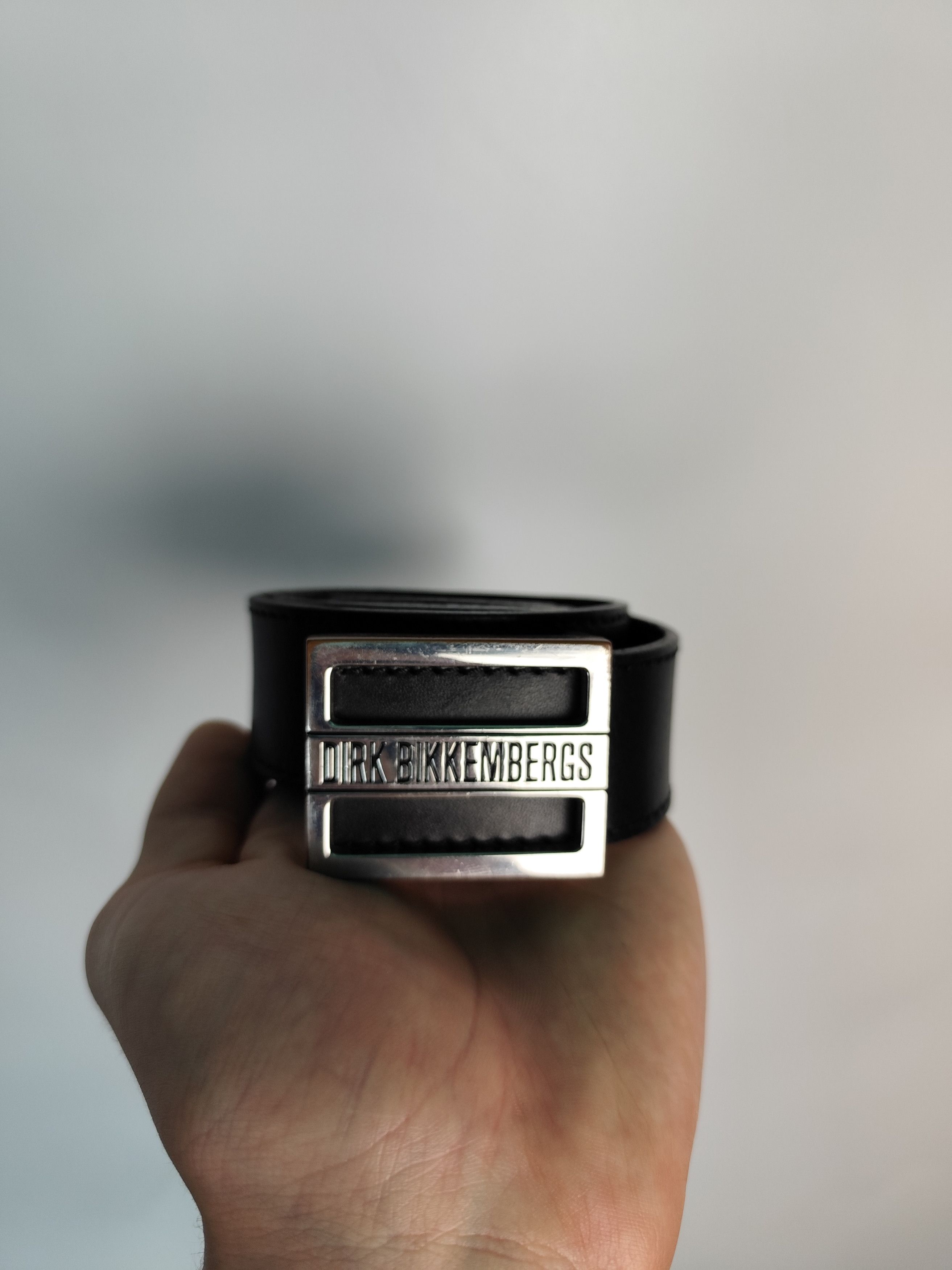 Dirk Bikkembergs Vintage streetwear Dirk Bikkembergs Leather Black Belt Size ONE SIZE - 2 Thumbnail