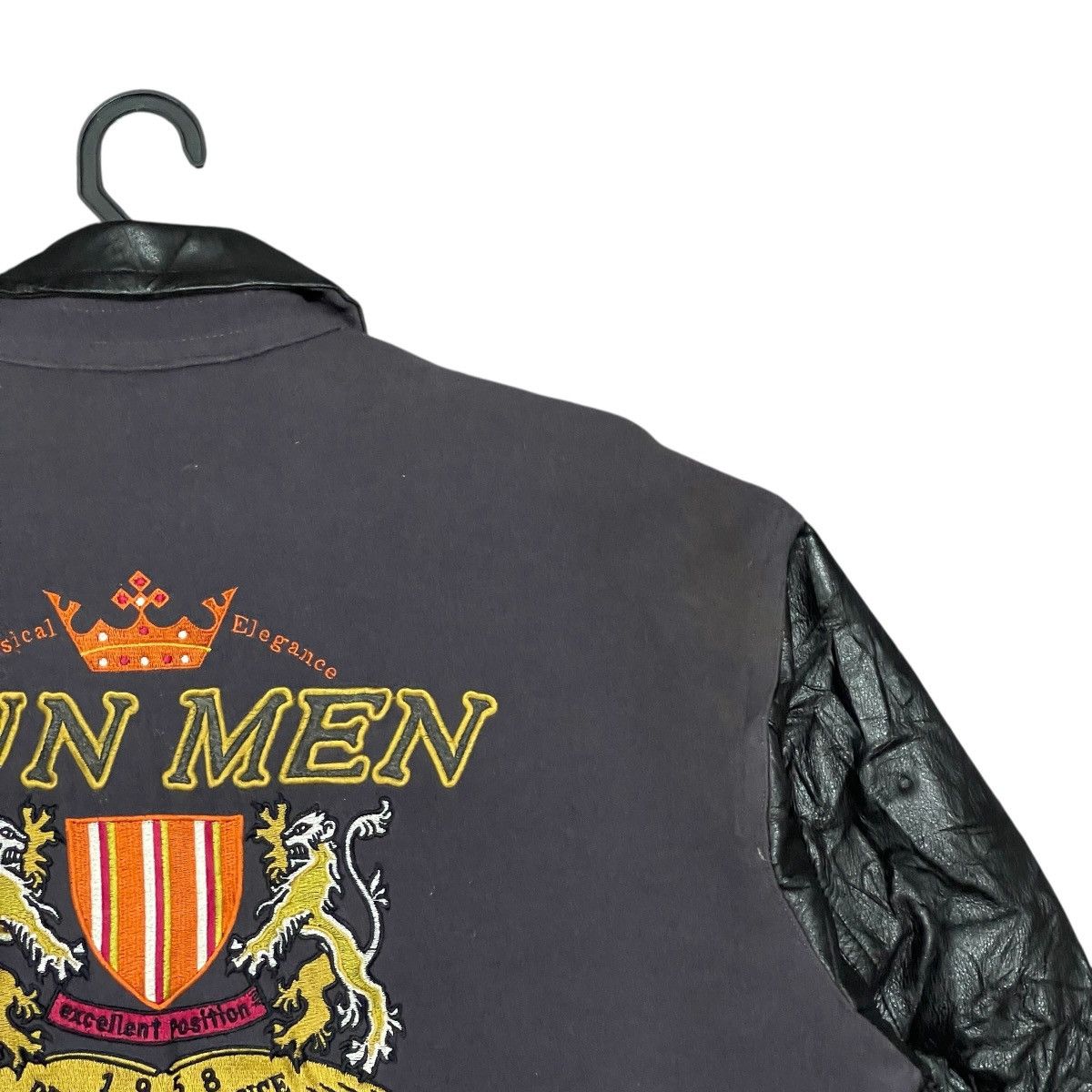 JUN MEN Vintage Junmen Wool Varsity Bomber Jacket, Leather Sleeves Size US XXL / EU 58 / 5 - 2 Thumbnail