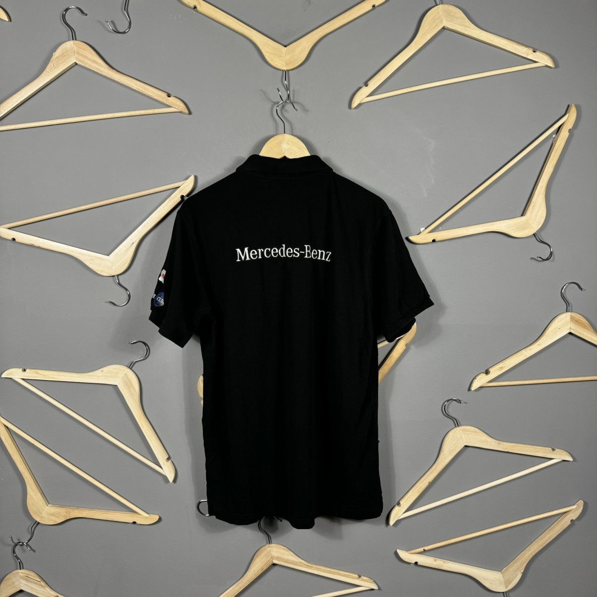 Mercedes-Benz × Vintage Vintage Mercedes Benz AMG Polo T-shirt Size US XL / EU 56 / 4 - 2 Thumbnail