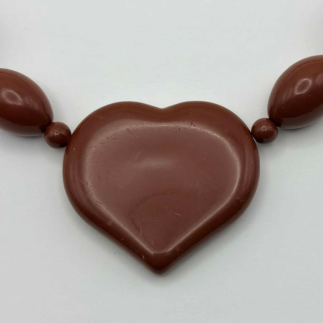 Other Red Beaded Heart Necklace Size ONE SIZE - 2 Thumbnail