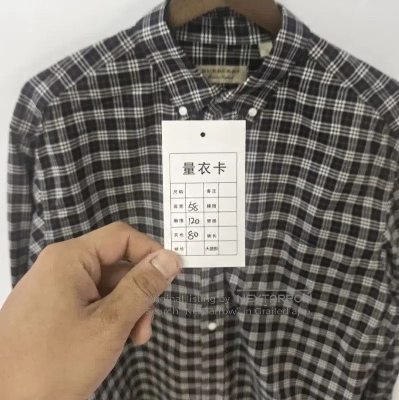 Burberry Burberry Dark Blue Men's Button-Up Shirt. Size US XL / EU 56 / 4 - 5 Thumbnail