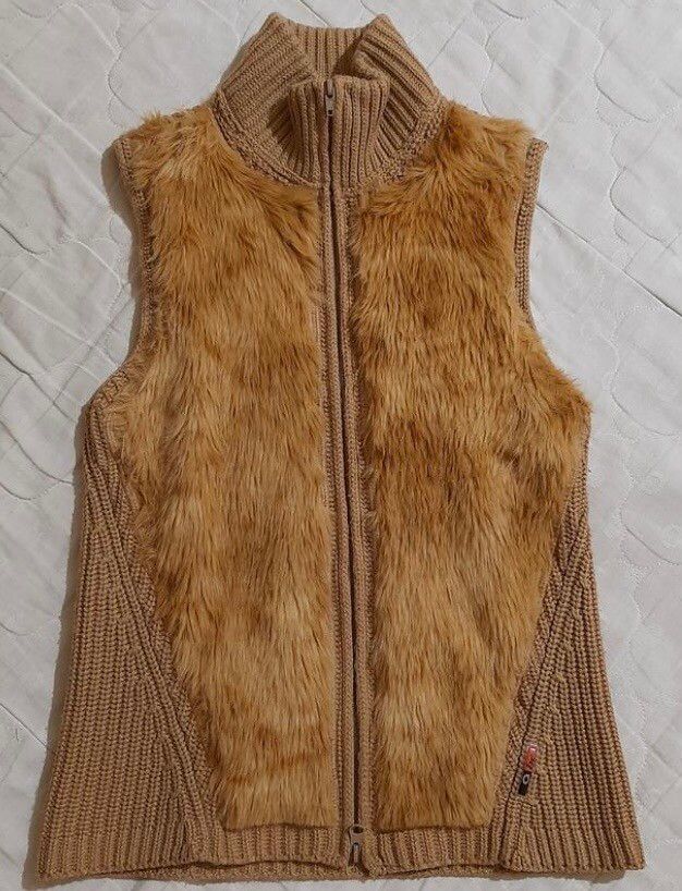 Pre-owned Archival Clothing X Beauty Beast Vintage Fur Foxy Hooded Vest Ifsixwasnine Lgb Style In Orange